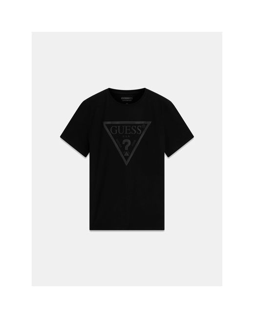 Guess Black Triangular Slim Fit T-Shirt for men