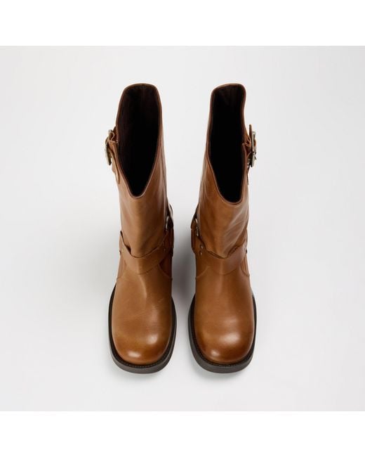 Steve Madden Brown Blessing Ankle Heeled Boots