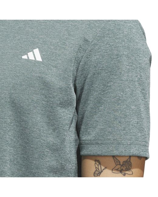 Adidas Green Heather Polo Shirt for men