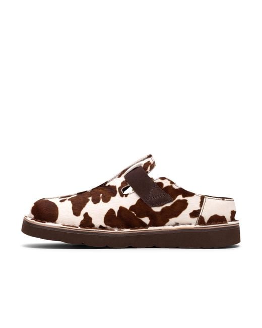 Clarks Brown Flat Mules