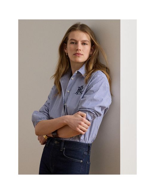 Ralph Lauren Blue Long Sleeve Plain Shirt