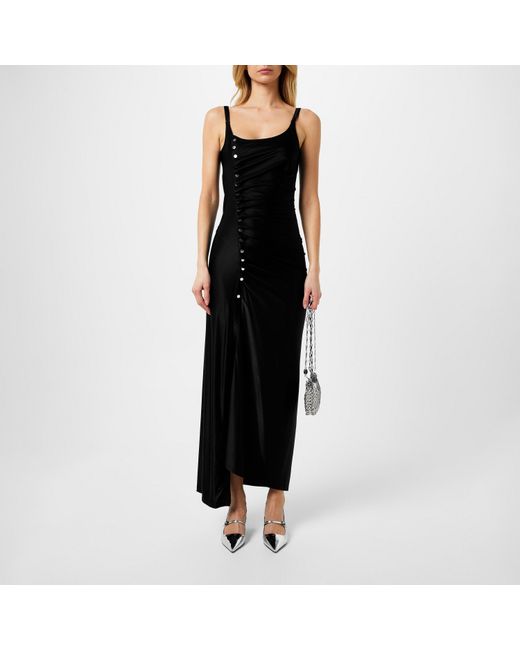 Rabanne Black Draped Maxi Dress