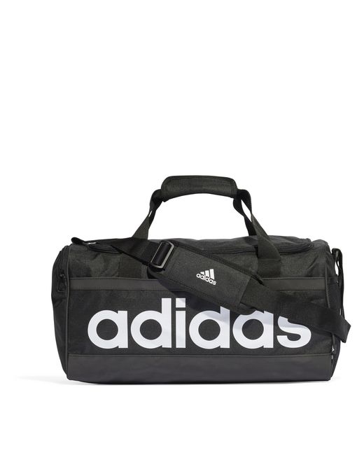 Adidas Black Essentials Linear Duffle Bag Small