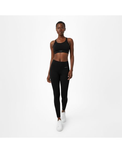Usa Pro Black Up Seamless Adjustable Sports Bra