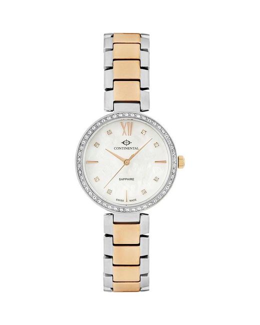 Continental Metallic Gold Plated Stainless Steel Classic Watch