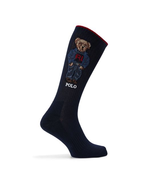 Polo Ralph Lauren Blue 2 Pack Bear Crew Socks for men
