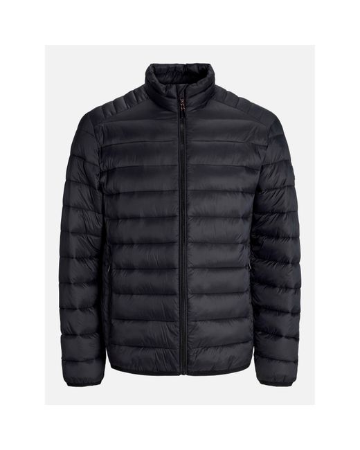 Jack & Jones Blue Bradley Stand Collar Puffer for men