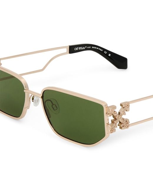 Off-White c/o Virgil Abloh Green Allen Rectangle Sunglasses for men