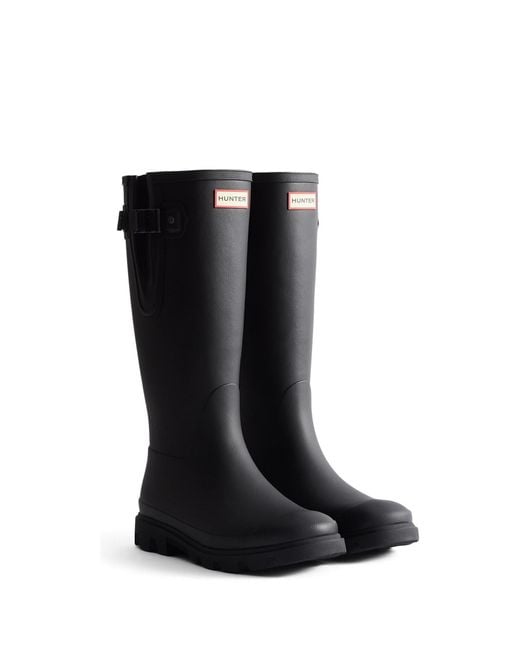 Hunter Black Downpour Adjustable Boot for men