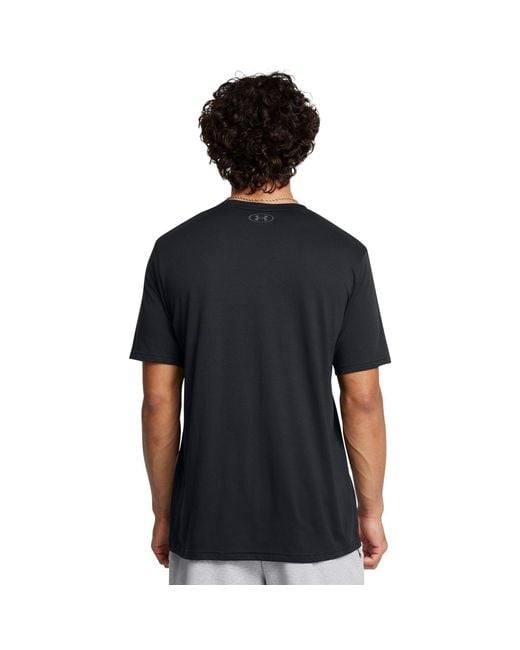 Under Armour Black Regular Fit Graphic Short-Sleeve T-Shirt for men