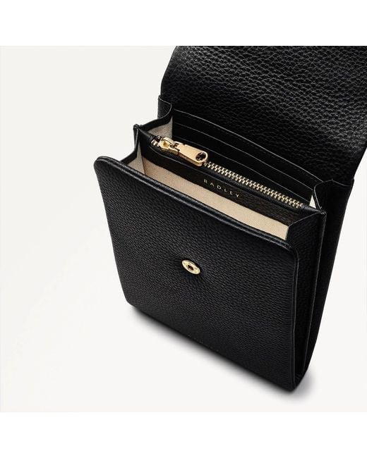 Radley Black Mallow Street Leather Phone Crossbody Bag