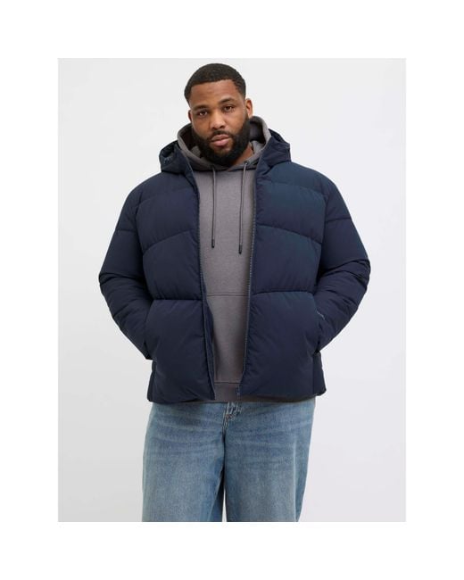 Jack & Jones Blue Global Jacket Short Puffer Jacket Plus for men