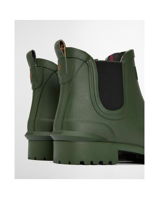 Barbour Green Wilton Chelsea Wellington Boots