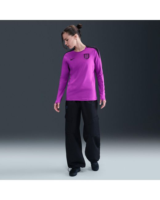 Nike Purple England Strike Crew Top 2025