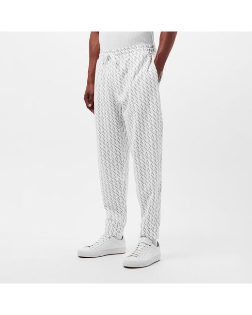 ARMANI EXCHANGE White Closed Cuff Woven Joggers for men