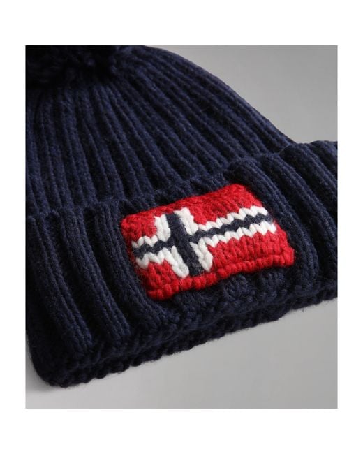 Napapijri Blue Semiury Beanie Hat Adults