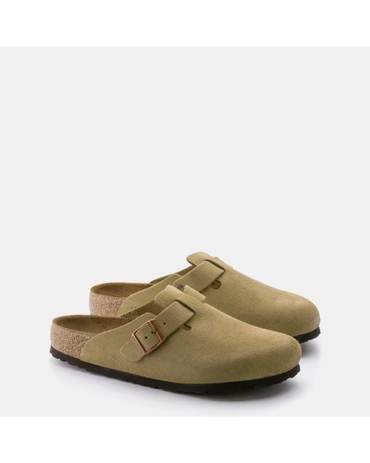 Birkenstock Natural Boston Suede for men