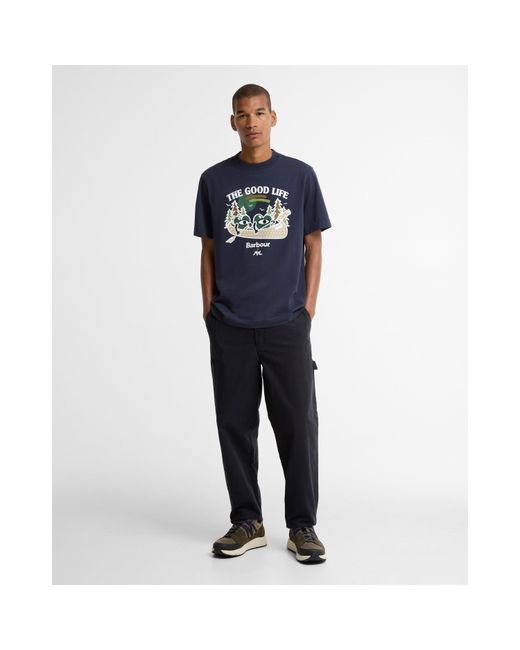 Barbour Blue T-Shirt for men