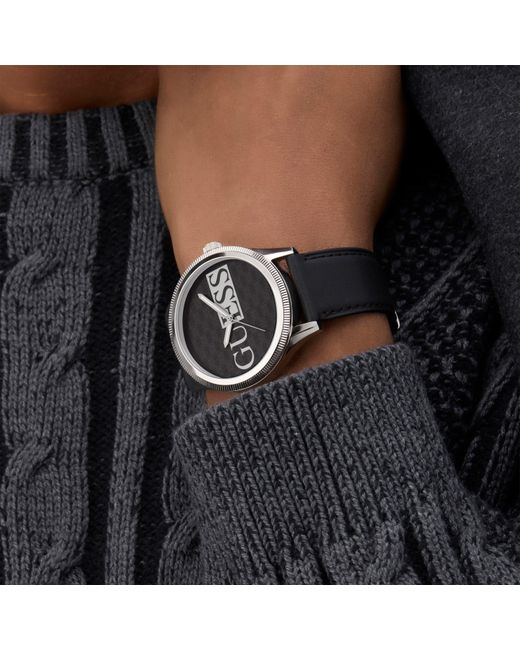 Guess Black Analogue Quartz Watch for men