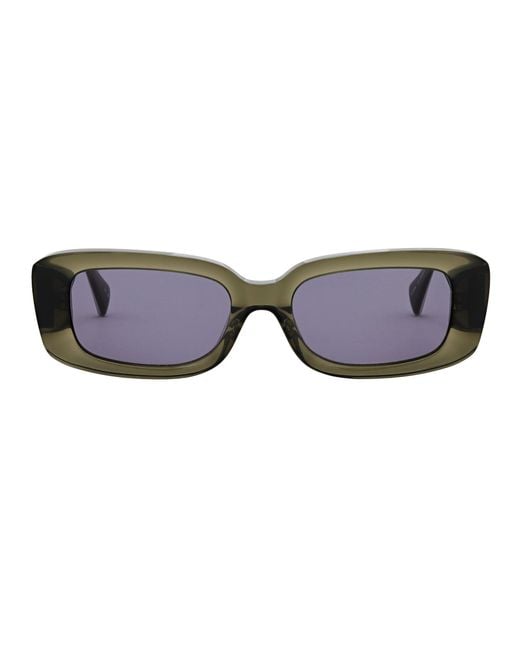 AllSaints Brown All Sonic 99 Geometric Rectangle Sunglasses