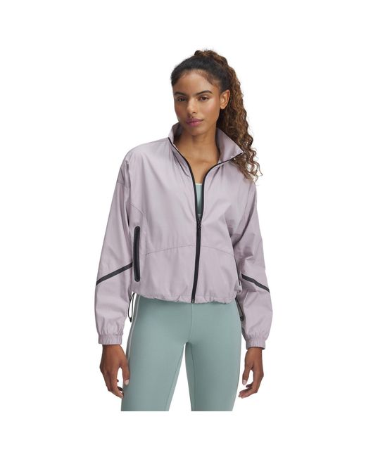 Under Armour Purple Woven Sheen Performance Training Jacket