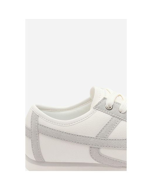Where's That From Blue Court Lace Up Trainer With Stripe Detail