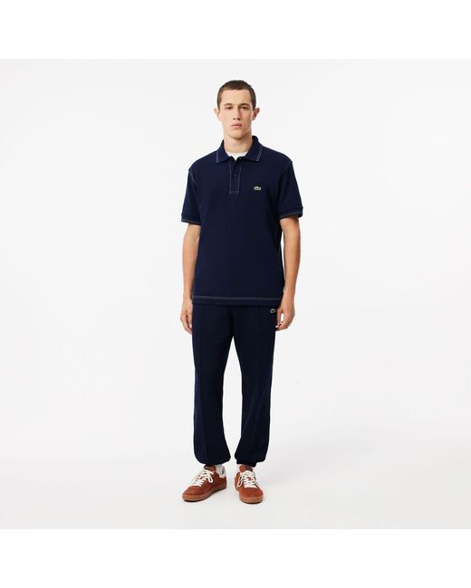 Lacoste Blue Regular Fit Piqué Sweatpants for men