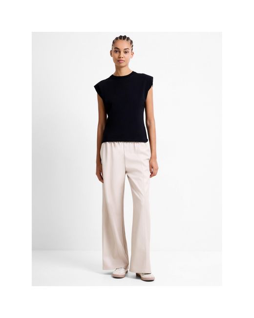 French Connection Blue Tasha Faux Leather Trousers