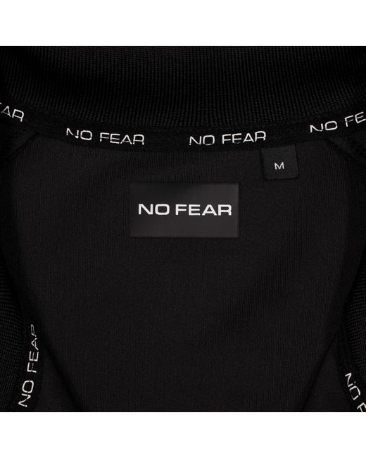 No Fear Black Slim Tracksuit Zip-Up Top for men