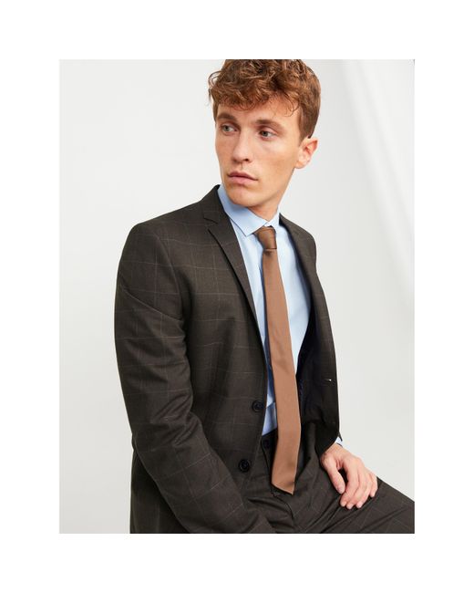 Jack & Jones Gray Checkered Blazer for men
