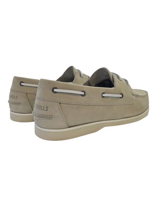 Jack Wills Gray Leather Boat Shoes for men