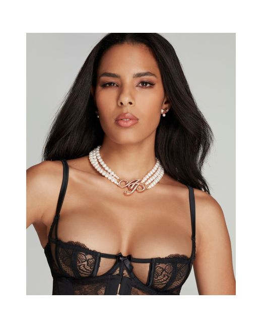 Agent Provocateur White Britt Pearl Necklace