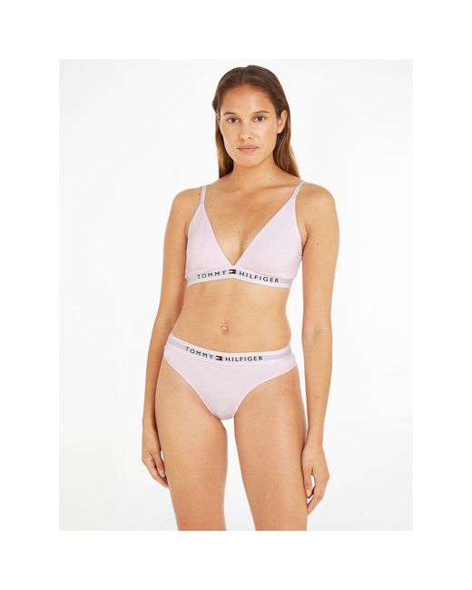 Tommy Hilfiger Blue Logo Triangle Bra