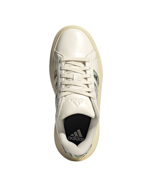 Adidas Natural Grand Court Platform Shoes
