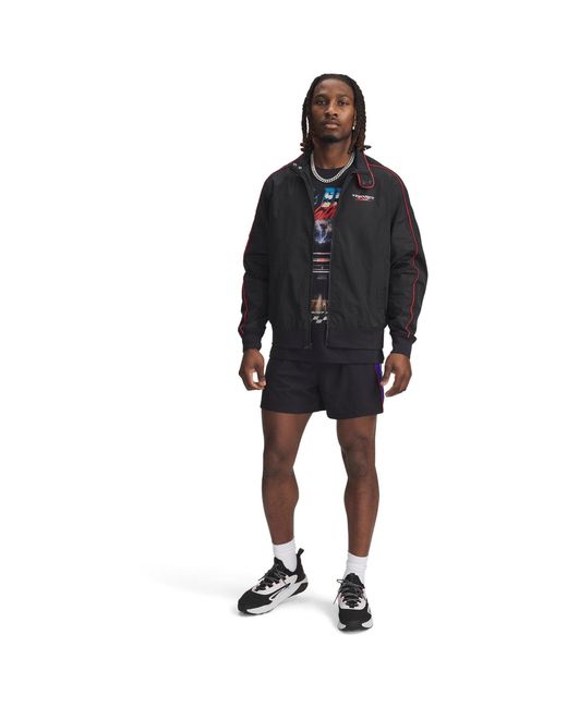 Under Armour Black Project Rock Warmup Jacket for men