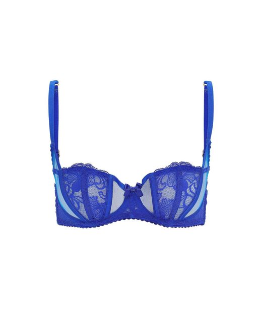 Agent Provocateur Blue Rozlyn Balconette Underwired Bra