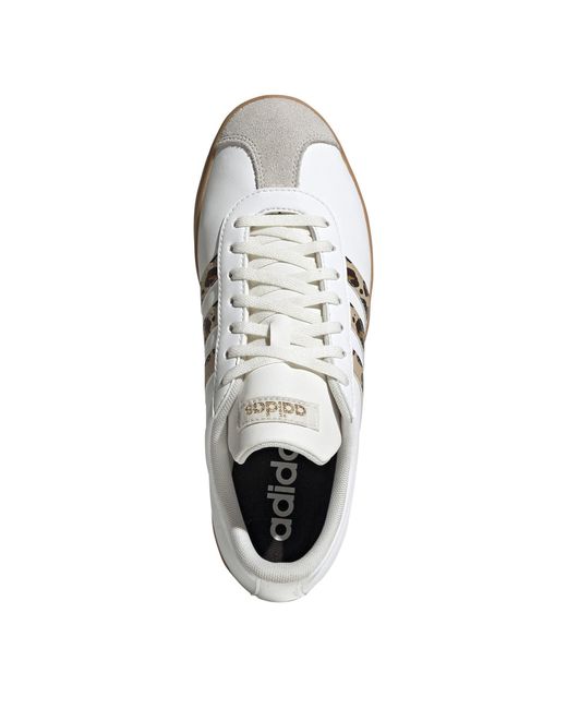 Adidas White Vl Court Base Shoes