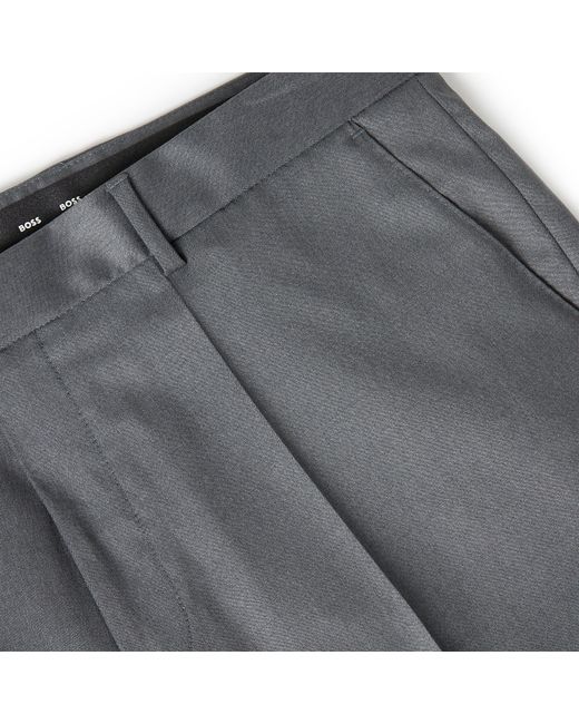 Boss Gray H Lenon Straight Leg Trousers for men