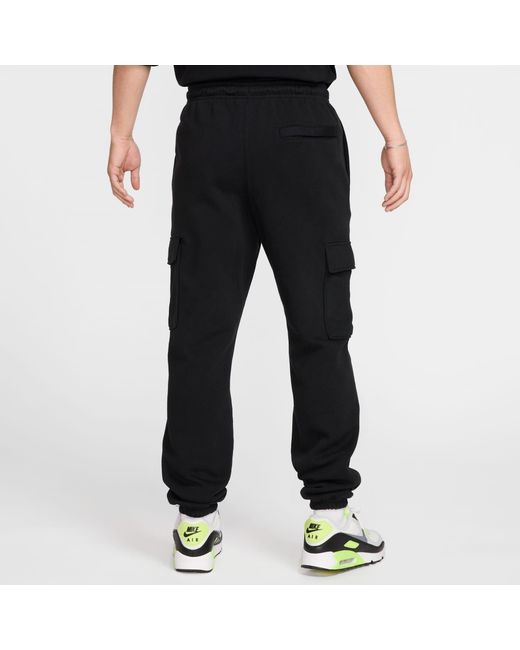 Nike Black Sportswear Club Fleece Cargo Pants for men