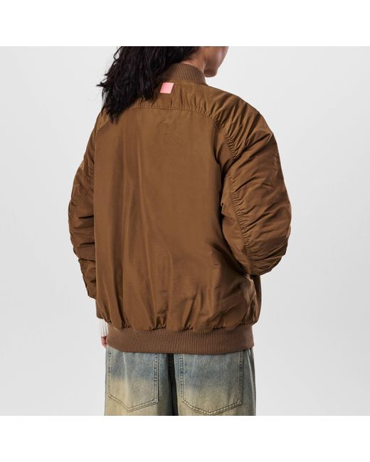 Boss Brown Bomber Parker Jacket With Logo Detail