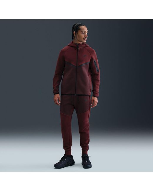 Nike Red Tech Fleece Joggers for men