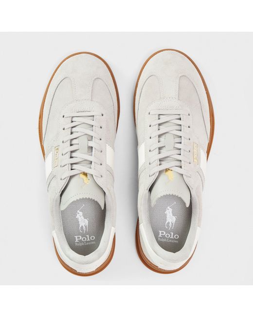 Polo Ralph Lauren White Leather Court Trainers