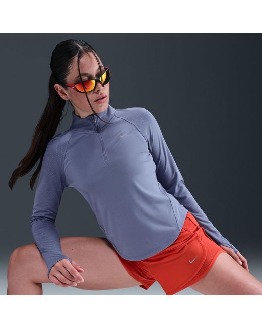 Nike Blue T Flash Long Sleeve Running T-Shirt