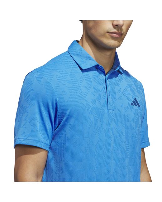 Adidas Blue Short Sleeve Performance Polo Shirt for men