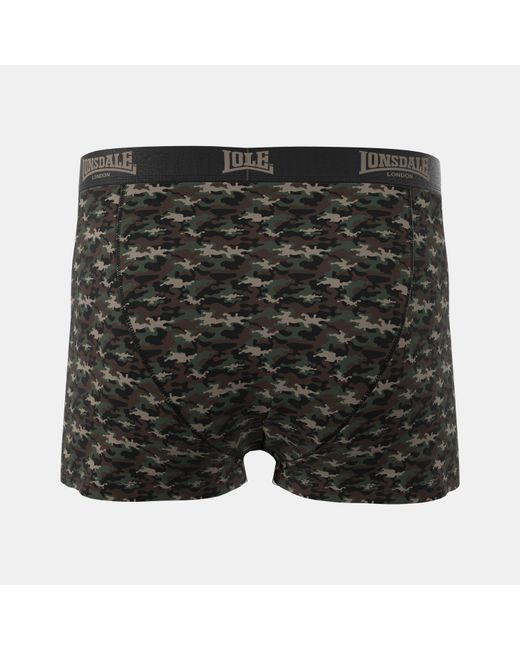 Lonsdale Black 2 Pack Boxer Shorts for men