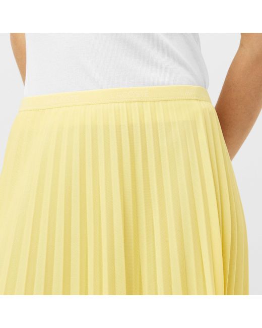 Lacoste Yellow Long Pleated Skirt