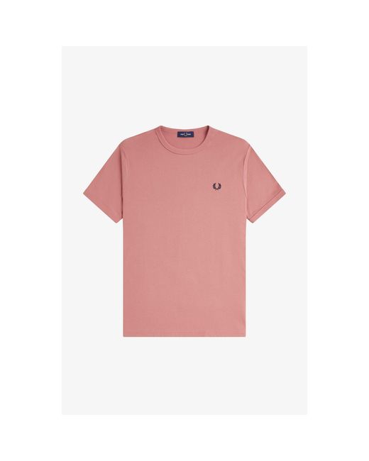 Fred Perry Red Ringer T-Shirt for men