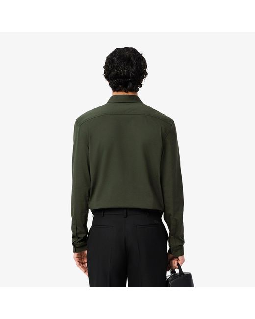 Lacoste Green Regular-Fit Cotton Jersey Shirt for men