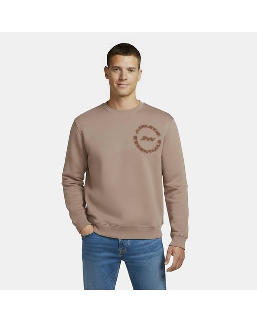 Jack Wills Natural Boucle Cotton Long Sleeve Oversized Fit Crew Sweatshirt for men