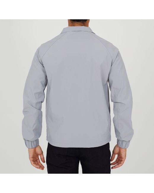 Brave Soul Gray Lightweight Funnel Neck Zip Through Bomber Jacket for men